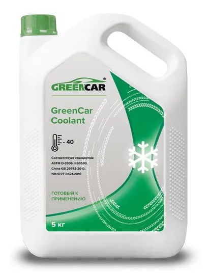 Антифриз GreenCar Coolant зеленый 5кг канистра