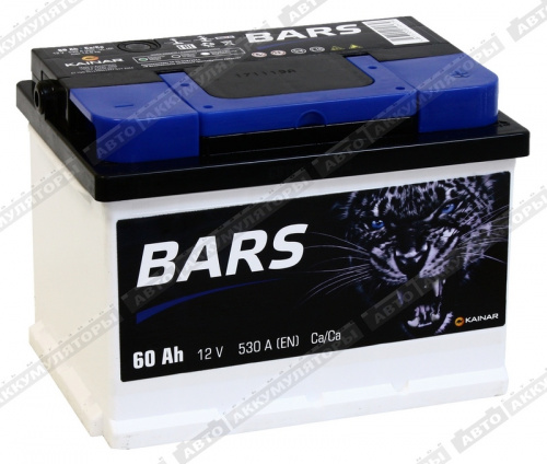 АКБ BARS 60 Ач о/п 6СТ-60.0 VL (низкая)