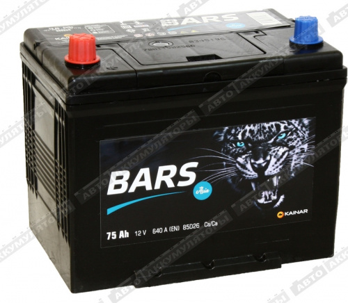 АКБ BARS ASIA 75 Ач 6СТ-75.1 VL (D26FR)