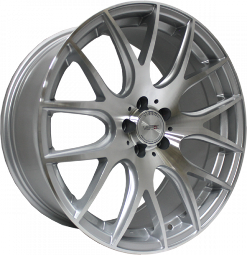 VISSOL V-001 9,5x18 5*100 Et:35 Dia:57,1 silver-cut VISSOL V-001 9,5x18 5*100 Et:35 Dia:57,1 silver-cut